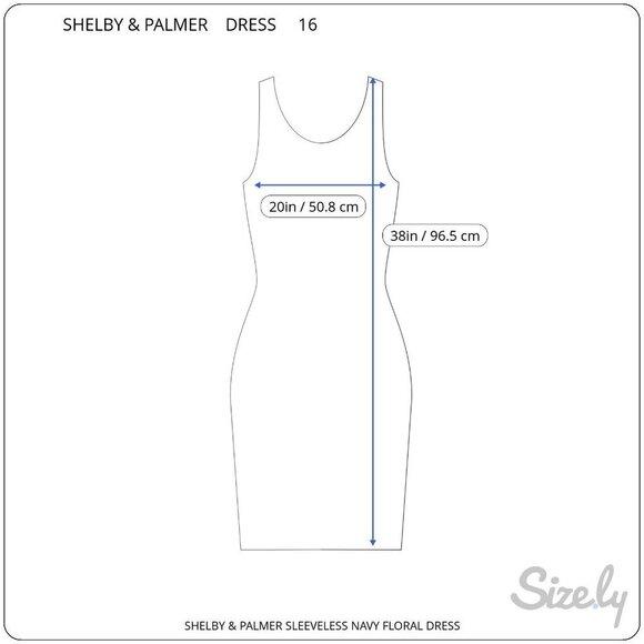 SHELBY & PALMER LADIES EXCELLENT/PRISTINE PREOWNED NAVY FLORAL FIT AND FLARE SLE - Picture 2 of 11